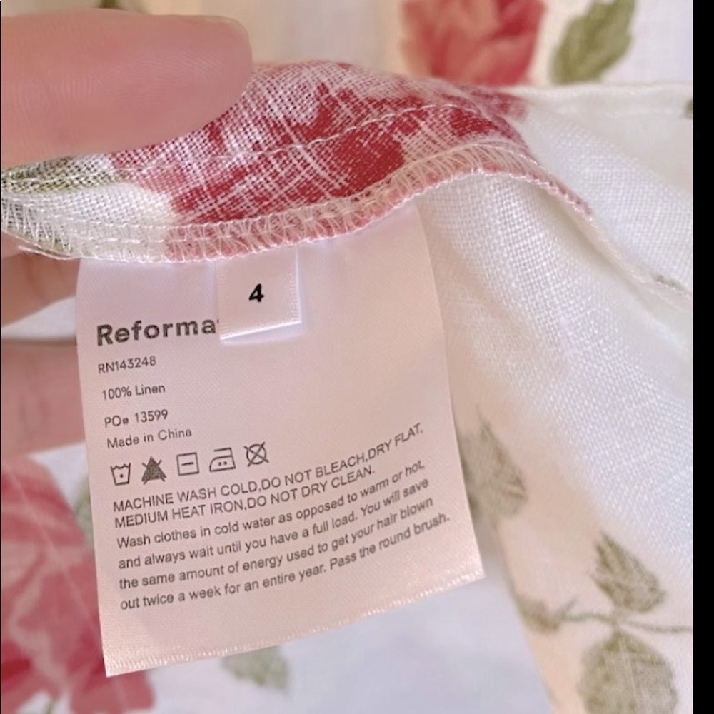 Reformation 100% Linen Dress  🍓 AUTHENTIC - Picture 7 of 10